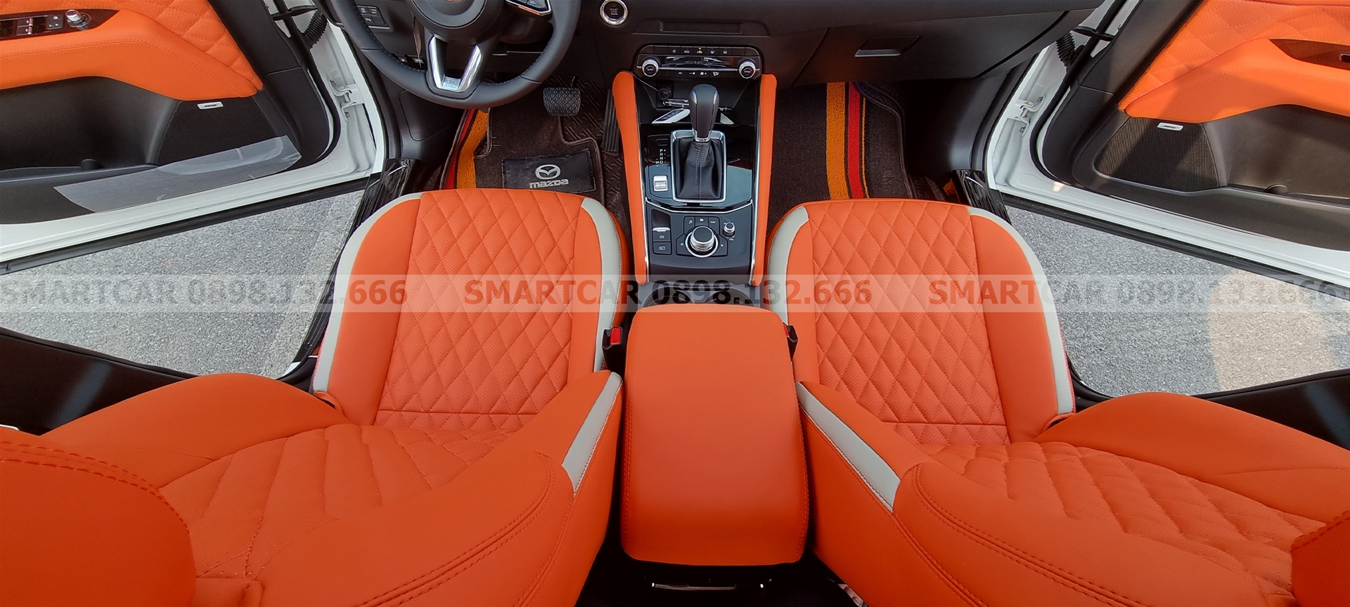 Đổi màu nội thất Mazda CX5 cam Hermes - Hình 1